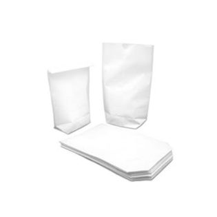 Bolsa de papel blanca base hexagonal sin asas