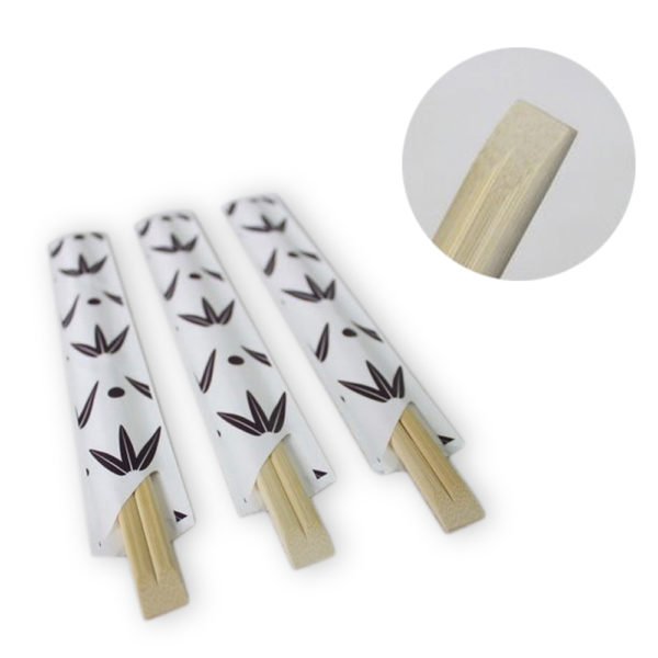 Palillos bambú Sushi funda papel 2 palillos 210 mm.